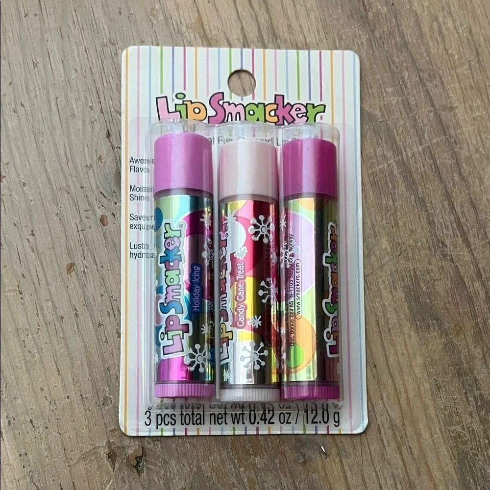 Vintage Discontinued Bonne Bell Inc Lip Smackers Holiday 3-Pack Sealed Lip Gloss